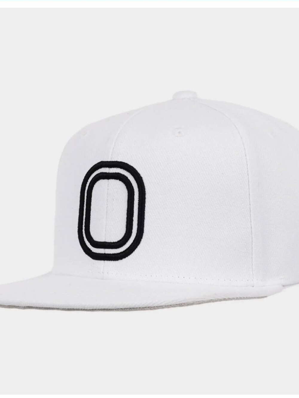 NWT Overtime Flat‎ Brim Snapback Baseball Hat - White Onsize Adjustable